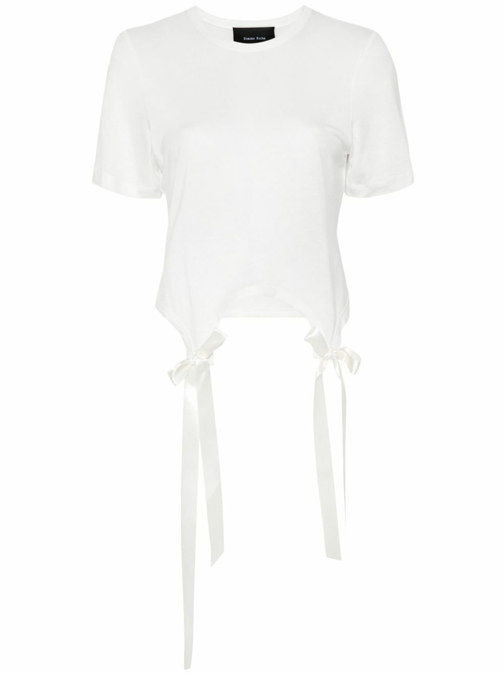 Simone Rocha Off-White Bow Tail Easy T-Shirt Simone Rocha