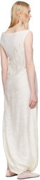 Ruohan White Twist Maxi Dress
