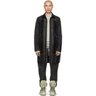 Rick Owens Black Geo Jumbo Brother Coat