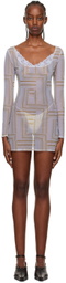 VAILLANT SSENSE Exclusive Blue Sheer Minidress