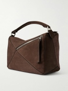 LOEWE - Puzzle Edge Large Logo-Debossed Nubuck Messenger Bag