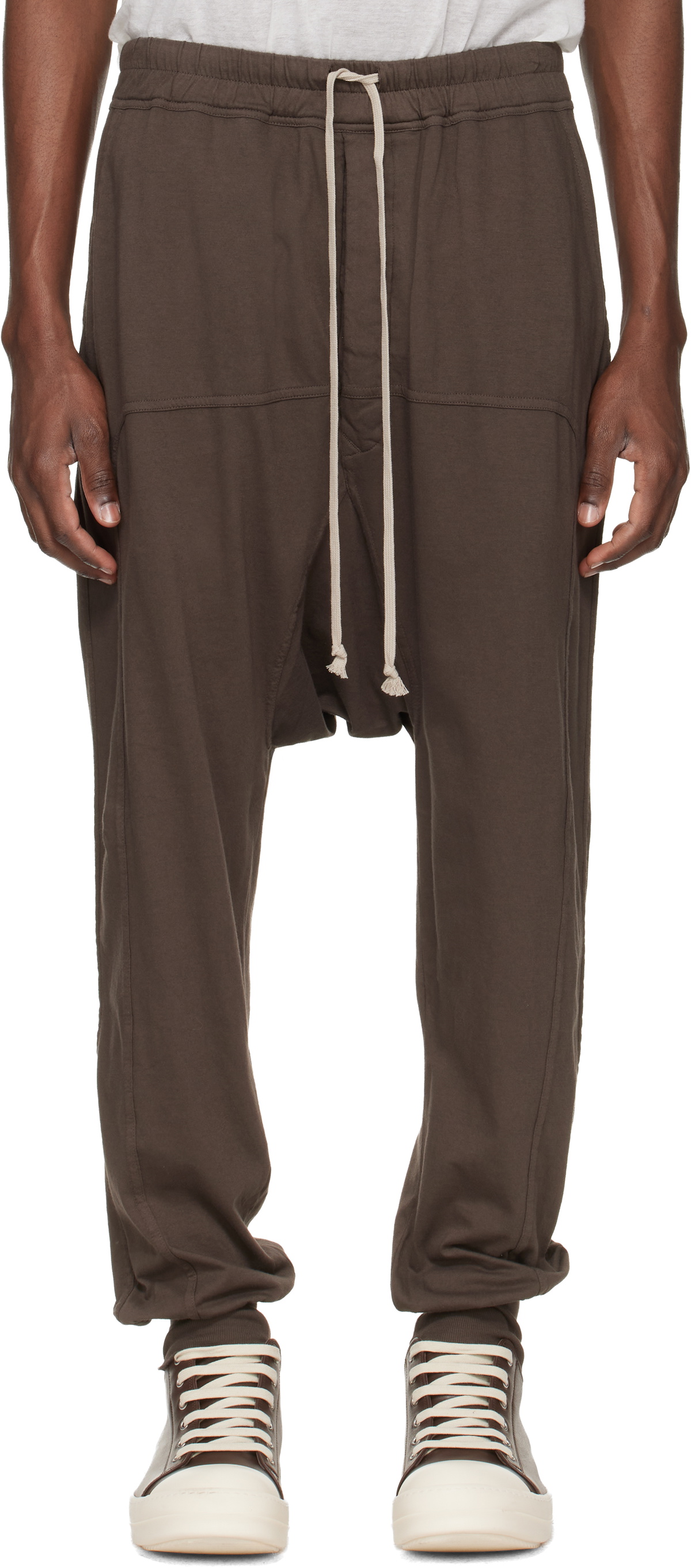 Rick Owens DRKSHDW Gray Temple Drawstring Sweatpants