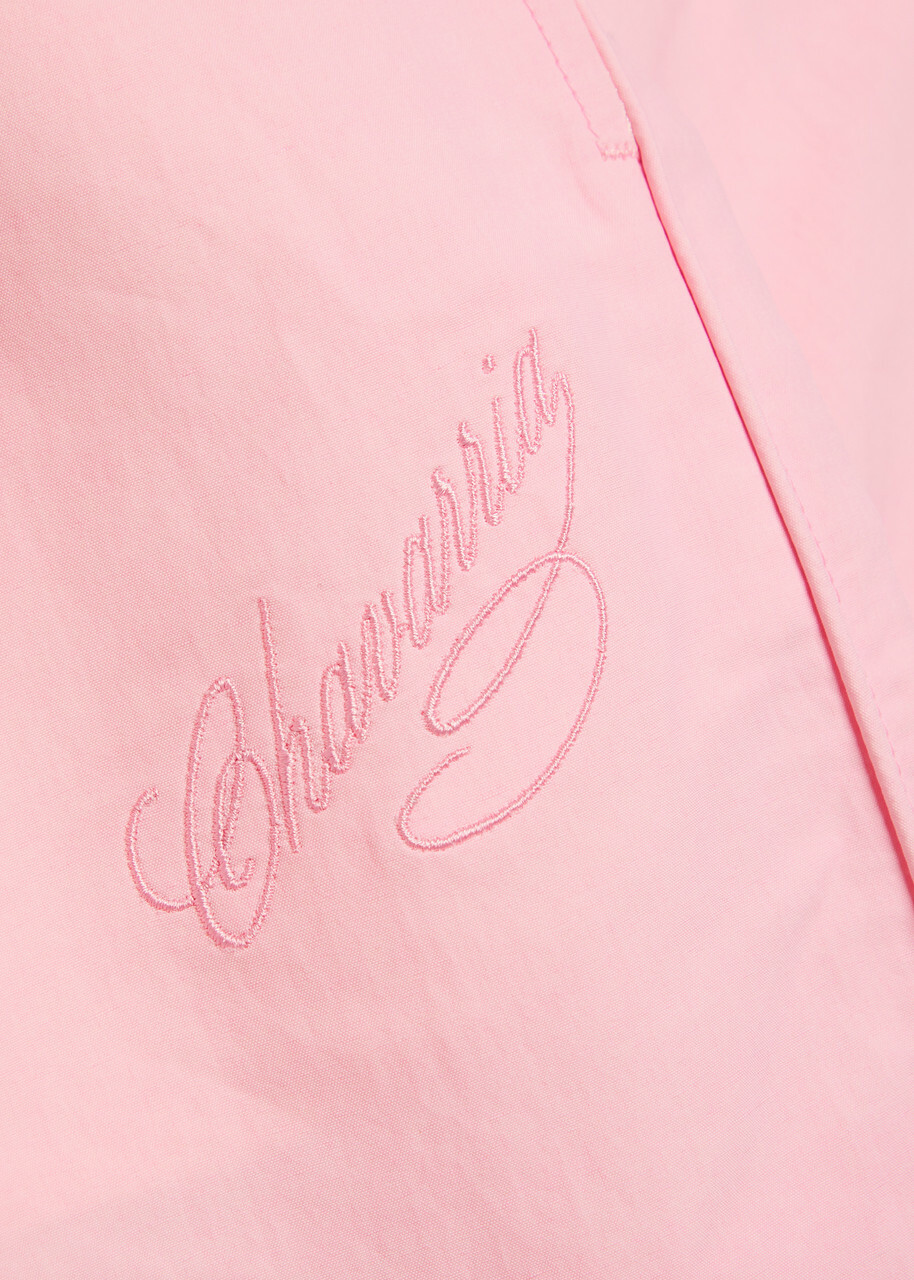 Willy Chavarria Ruff Rider Logo-embroidered Woven Trousers Pink