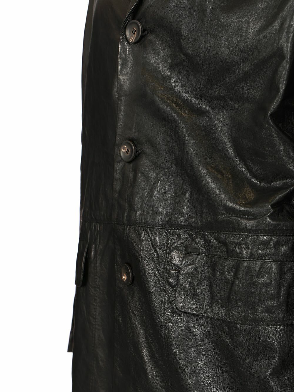 Giorgio Brato Blazer Wrinkled Lamb Leather Col. Nero