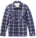 Noon Goons - Faux Shearling-Lined Checked Felt Overshirt - Men - Blue