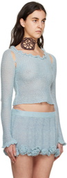 nastyamasha SSENSE Exclusive Blue Sweater
