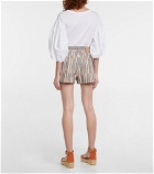 See By Chloe - Striped denim shorts