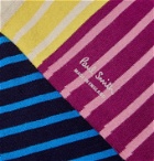 PAUL SMITH - Quay Striped Cotton-Blend Socks - Multi