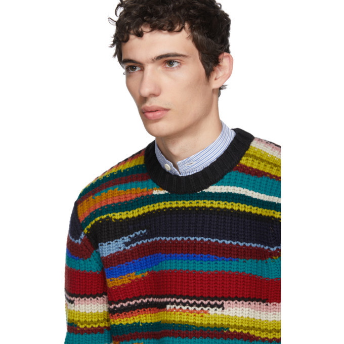 Missoni Multicolor Stripe Crewneck Sweater Missoni