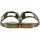 Manolo Blahnik Brown Grellanuflat Nappa Leather Flat Sandals