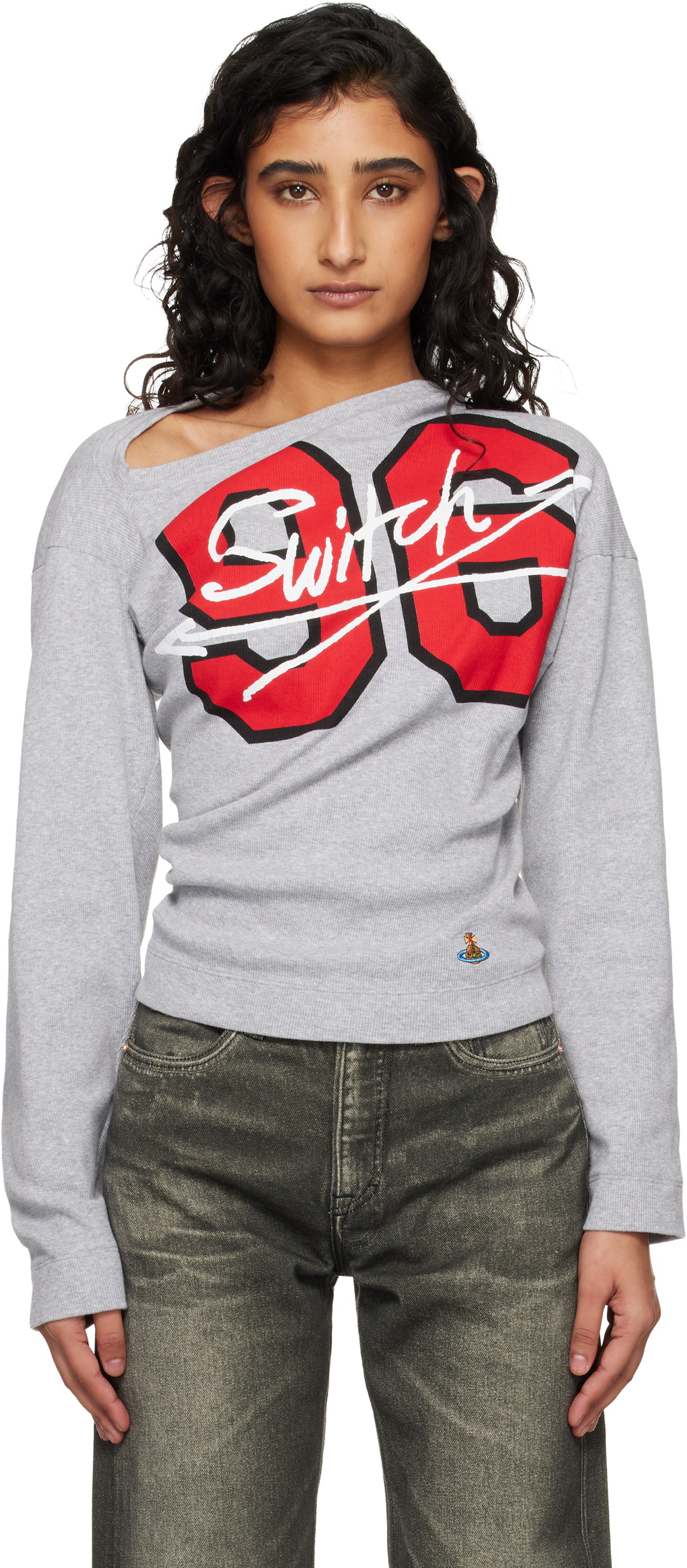 Vivienne Westwood Black Cropped Football T-Shirt Vivienne Westwood