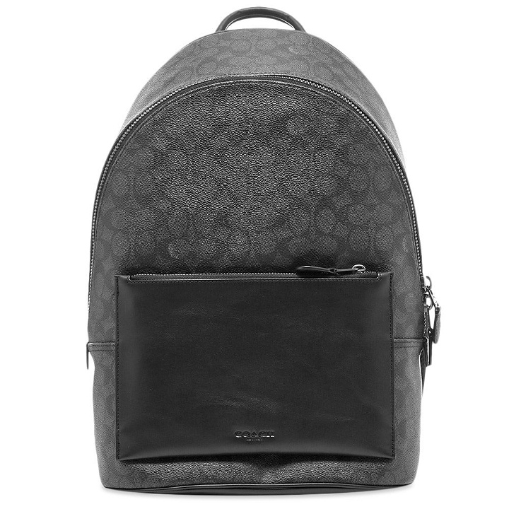 Photo: Coach Signature Print Leather Backpack