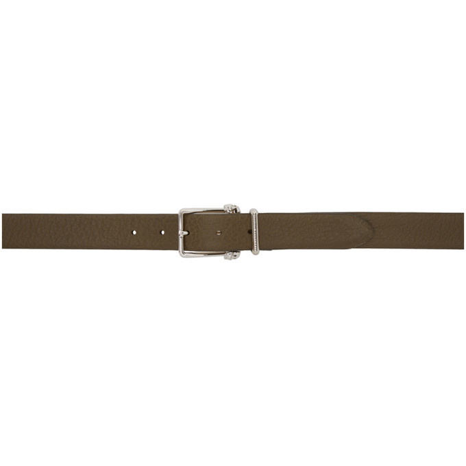 Alexander McQueen Green Skull Buckle Belt Alexander McQueen