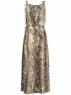 ACNE STUDIOS Dayla Python Print Jersey Long Dress