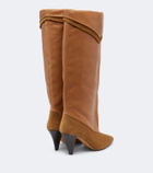 Isabel Marant Lezra suede and leather knee-high boots