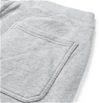 Sunspel - Slim-Fit Tapered Melangé Loopback Cotton-Jersey Sweatpants - Gray