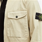 Stone Island Men's Stretch Cotton Double Pocket Shirt Jacket in Sand