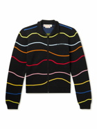 Marni - Logo-Jacquard Striped Cotton Blouson Jacket - Black