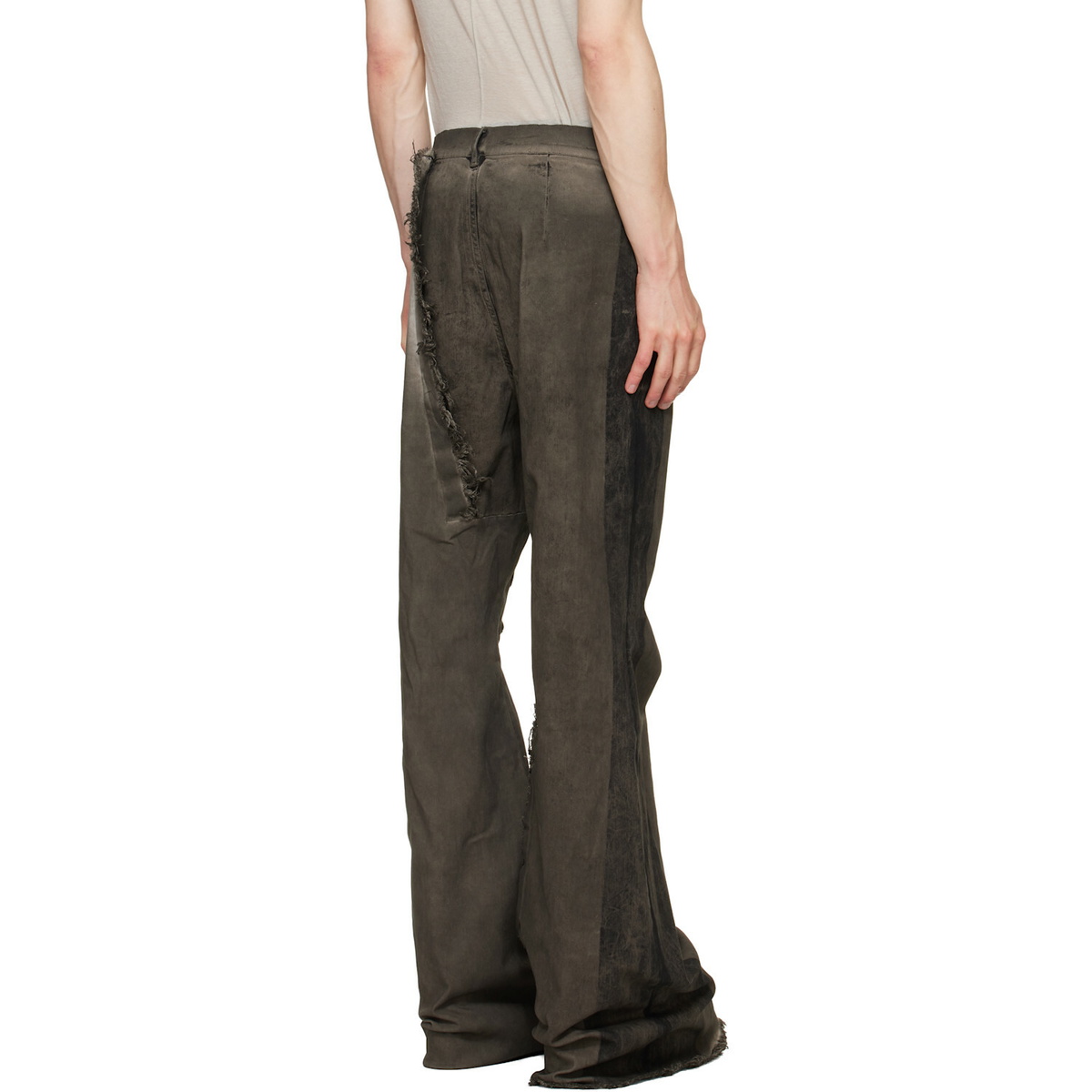 Rick Owens Gray Tower Bolan Bootcut Jeans