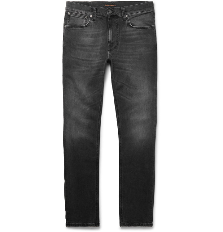 Photo: Nudie Jeans - Lean Dean Slim-Fit Organic Stretch-Denim Jeans - Gray