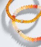 Sydney Evan 14kt gold beaded bracelet with gemstones