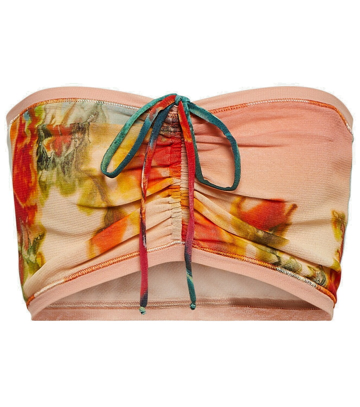 Photo: Jean Paul Gaultier Scarf floral tulle crop top