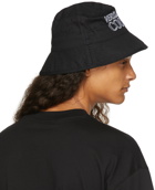 Versace Jeans Couture Black & White Embroidered Logo Bucket Hat
