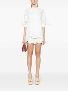 ZIMMERMANN - Embroidered Linen Shorts