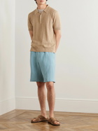 Paul Smith - Straight-Leg Linen Drawstring Shorts - Blue