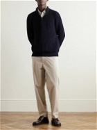 Massimo Alba - Dylan Ribbed Cotton Half-Zip Sweater - Blue