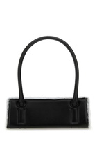 Dentro Black Leather Radar Shoulder Bag