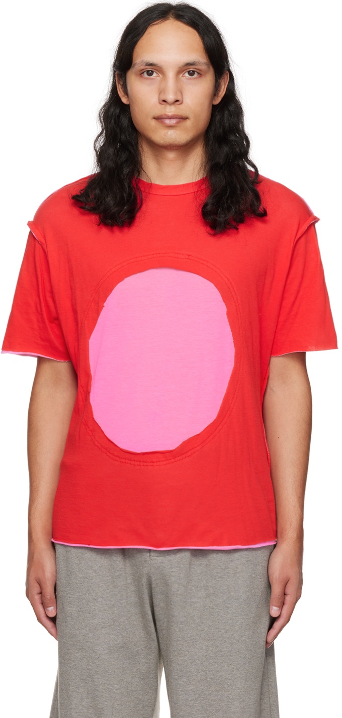 Photo: Edward Cuming SSENSE Exclusive Red & Pink Circle Window T-Shirt