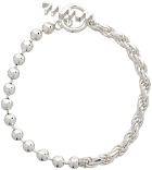 WWW.WILLSHOTT SSENSE Exclusive Silver 2 Link Fused Bracelet