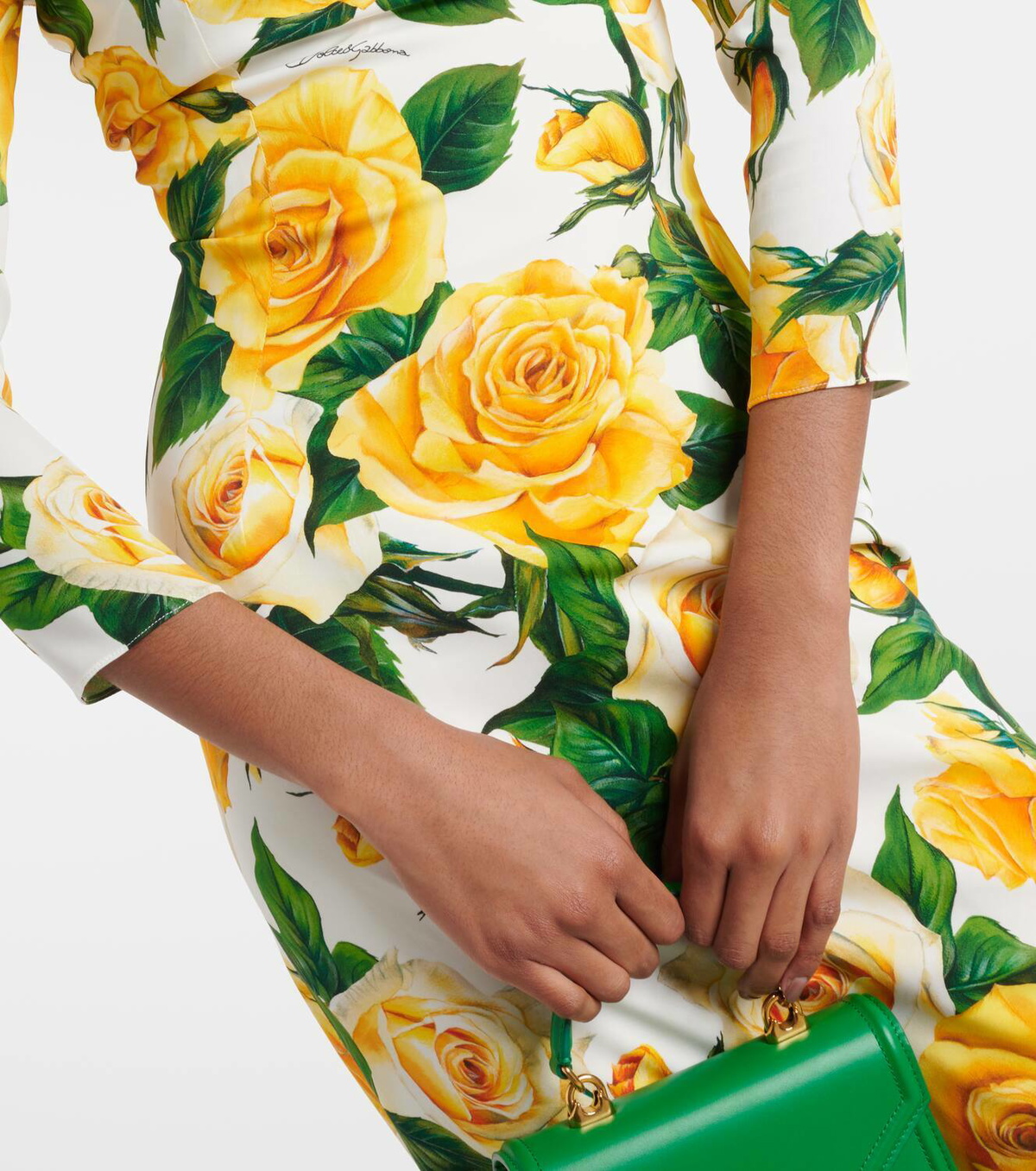 Dolce&Gabbana Floral silk-blend midi dress Dolce & Gabbana