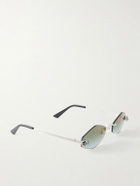 Cartier Eyewear - Panthère Classic Round-Frame Silver-Tone Sunglasses - Silver