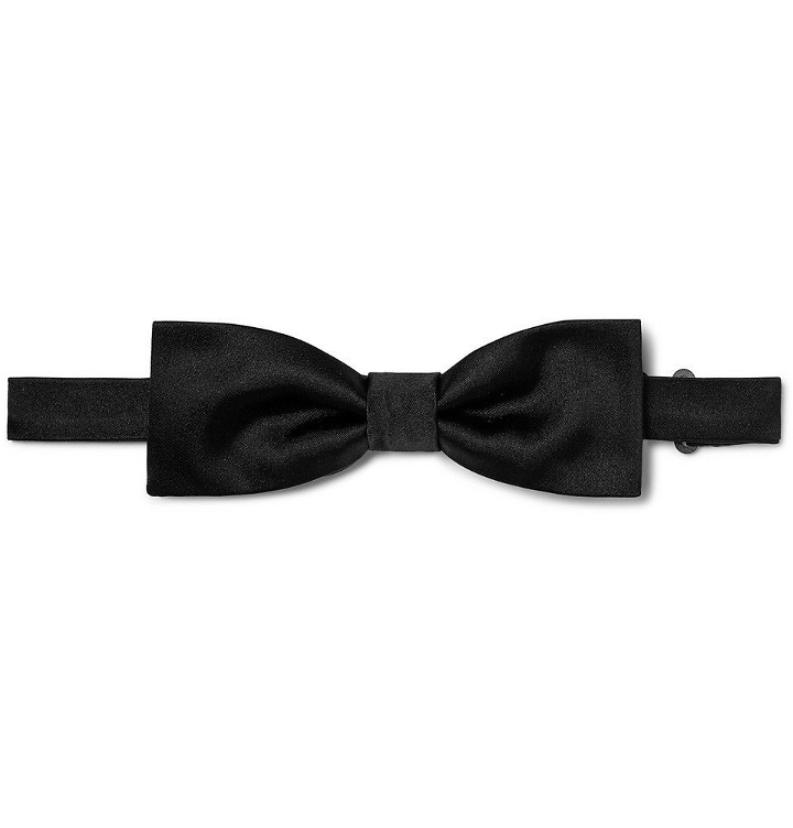 Photo: Dolce & Gabbana - Pre-Tied Silk-Satin Bow Tie - Men - Black
