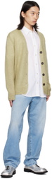 lesugiatelier Green Oversized Mohair Cardigan