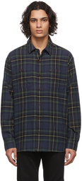 Nudie Jeans Navy Plaid Filip Flannel Shirt