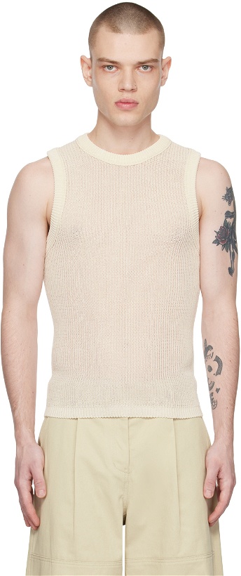 Photo: LOW CLASSIC Off-White Round Neck Tank Top
