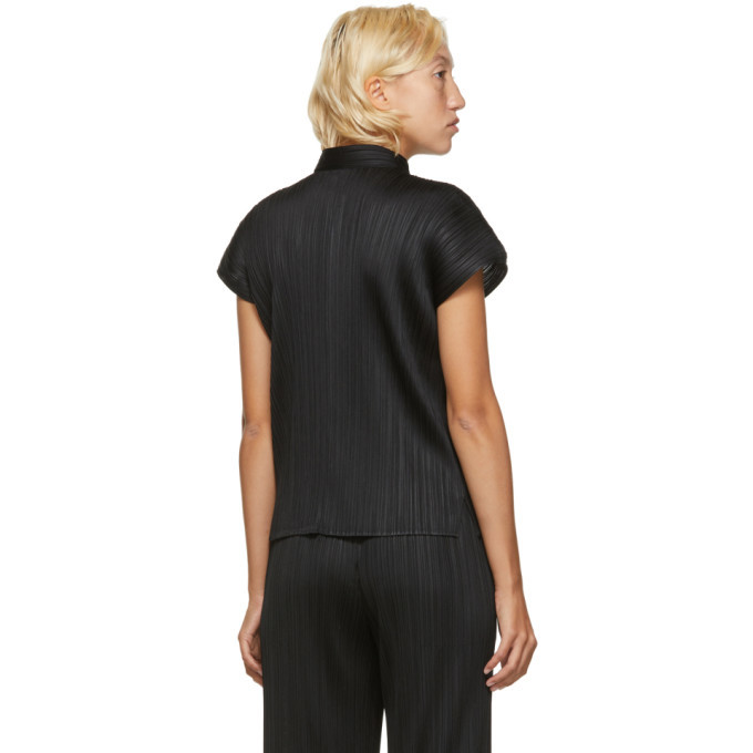 トップス PLEATS PLEASE deformation shirt BLK Pleats Please Issey Miyake Basics Plissé T-Shirt | Saks