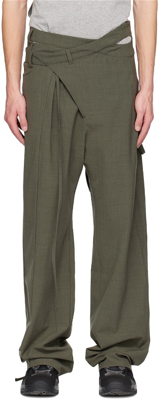 Photo: Ottolinger Green Signature Wrap Suit Trousers
