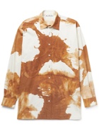 ACNE STUDIOS - Atlent Oversized Tie-Dyed Stretch-Cotton Poplin Shirt - Brown - IT 48