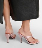 Herbert Levine Kiss And Tell embellished satin thong sandals