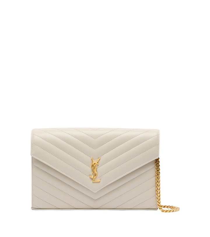Photo: Saint Laurent Cassandre matelassé leather wallet on chain