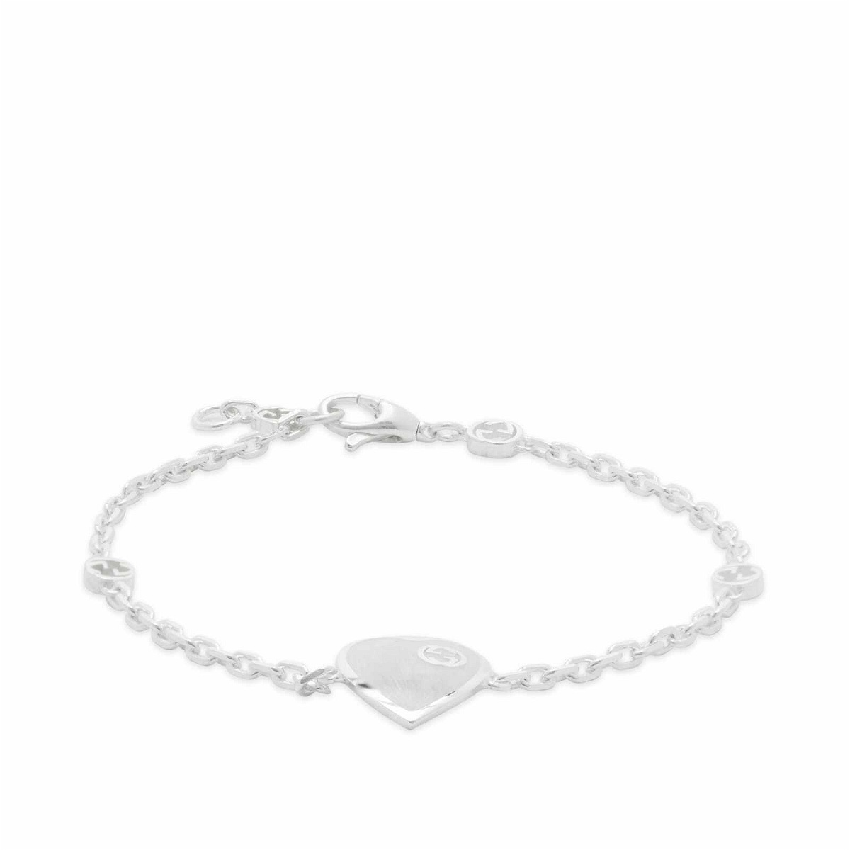 Photo: Gucci Women's Jewellery Heart Enamel Bracelet in Silver