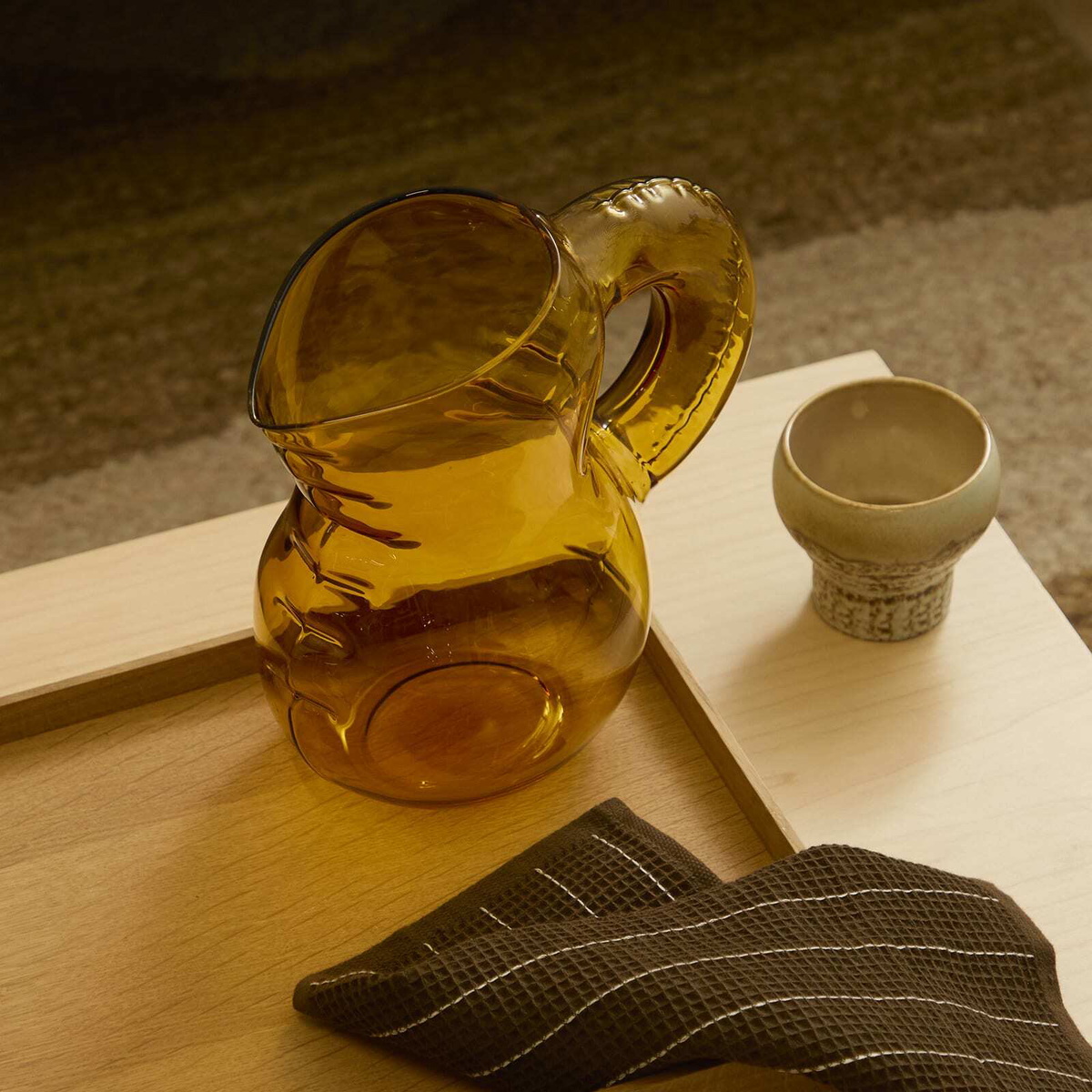 Home Studyo Emily Jug - Glass in Amber 