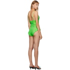 Im Sorry by Petra Collins SSENSE Exclusive Green Lace Bodysuit
