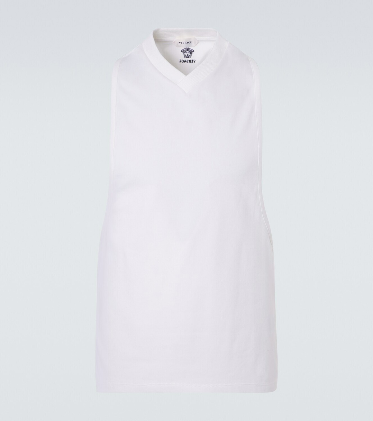 Versace Cotton-blend jersey tank top