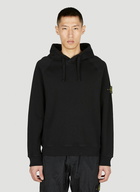 Stone Island - Compass Patch Hooded Sweatshirt in Black