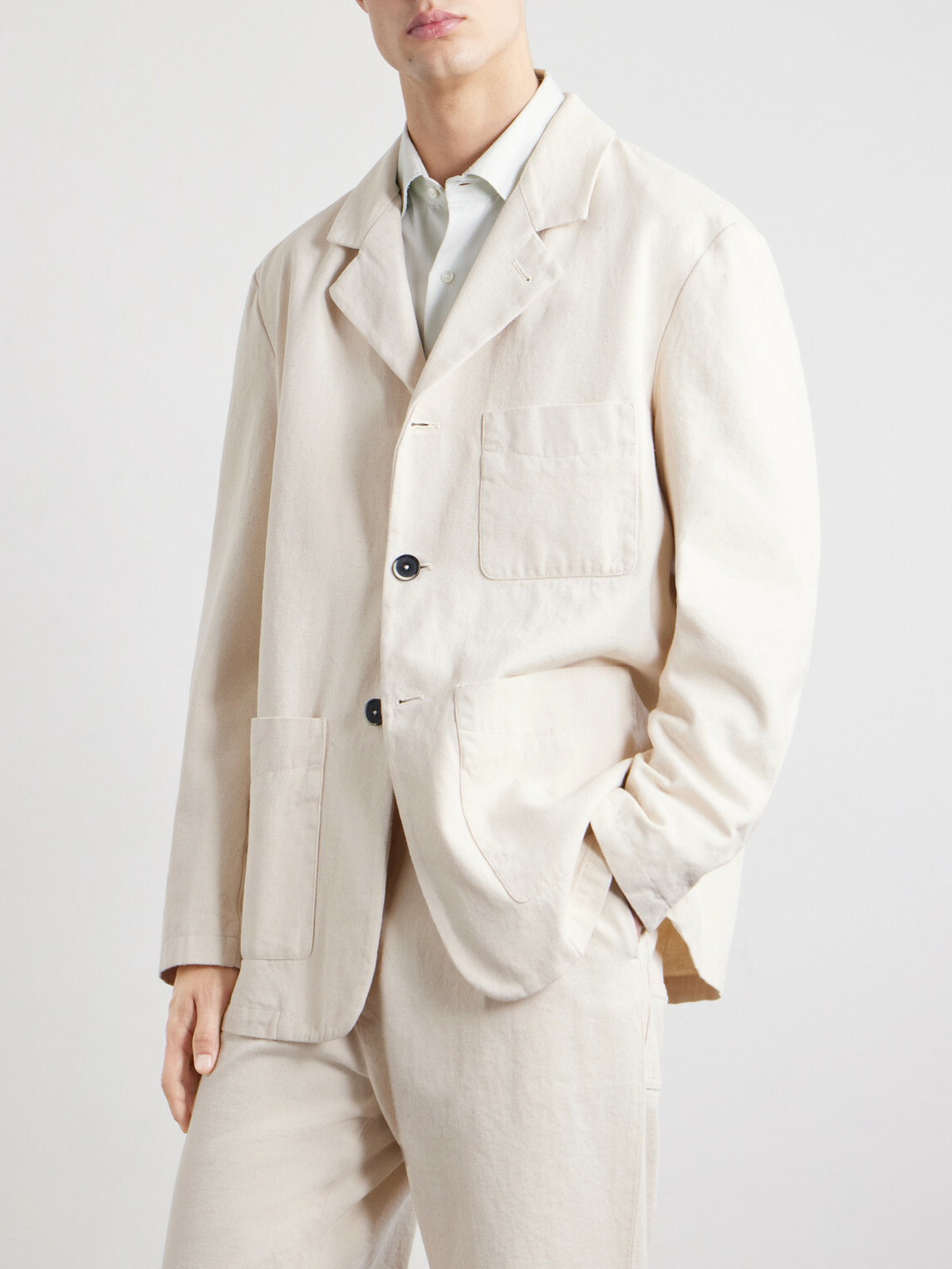 Barena - Cotton-Drill Suit Jacket - Neutrals